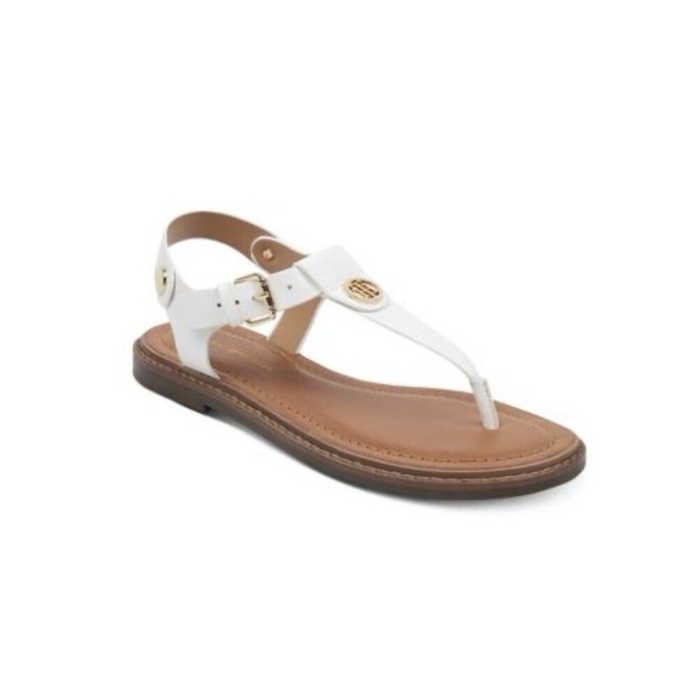 Tommy Hilfiger Women's Bennia Thong Flat Sandals - White - 5.5M